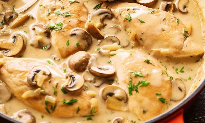 Blanquette de poulet aux champignons