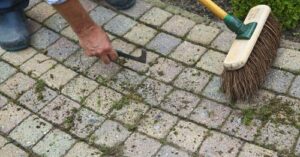 traiter une terrasse contre les mauvaises herbes