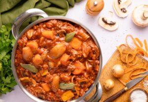 Bourguignon vegan aux champignons