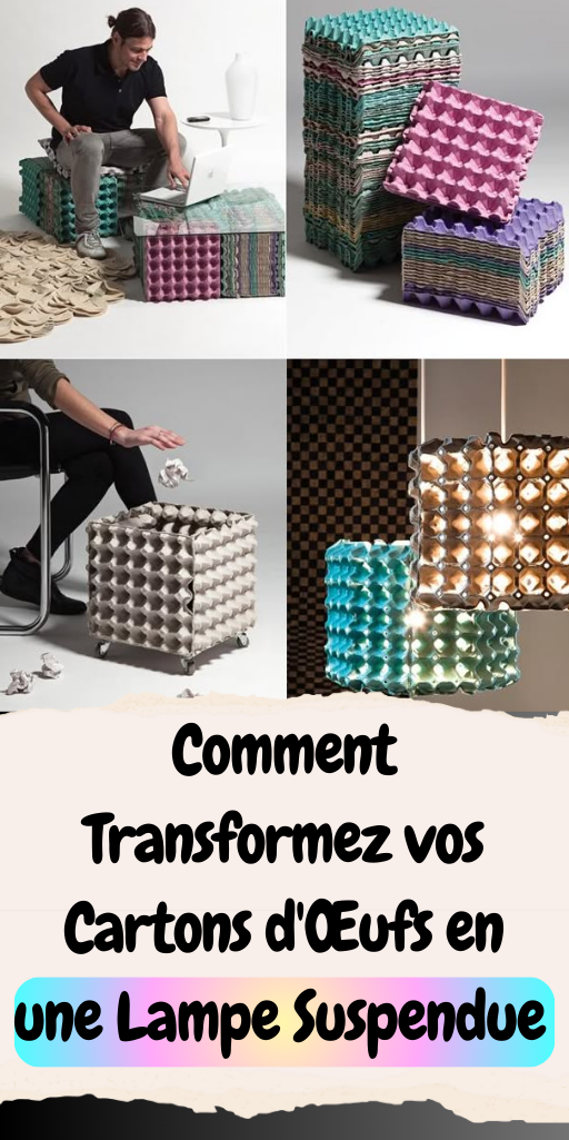 Comment Transformez vos Cartons d'Œufs en une Lampe Suspendue