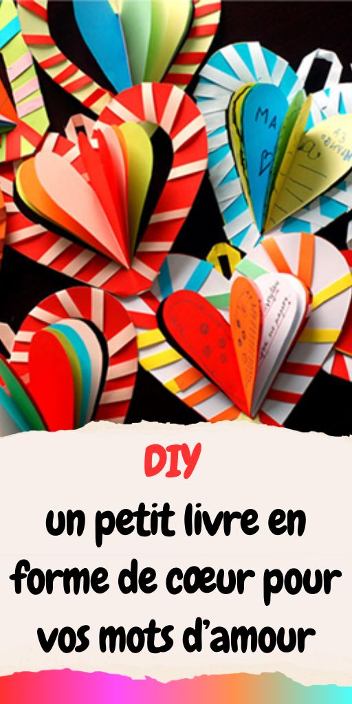 un petit livre en forme de cœur pour vos mots d’amour